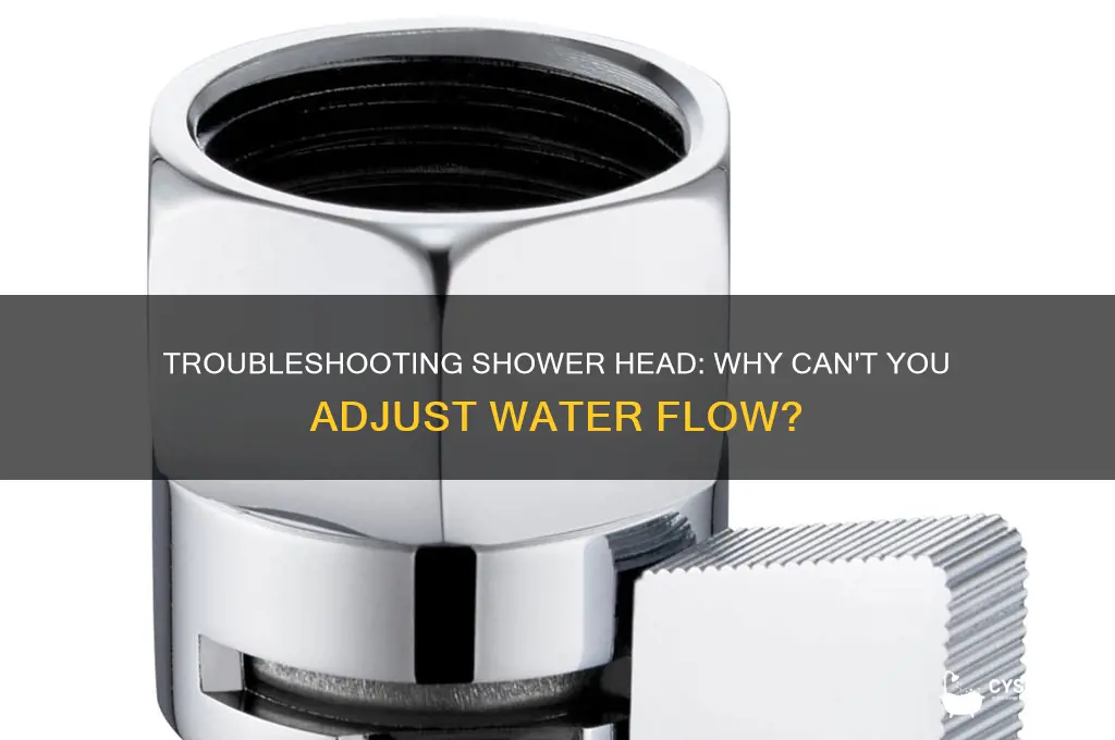 can not adjust water flow in shower head