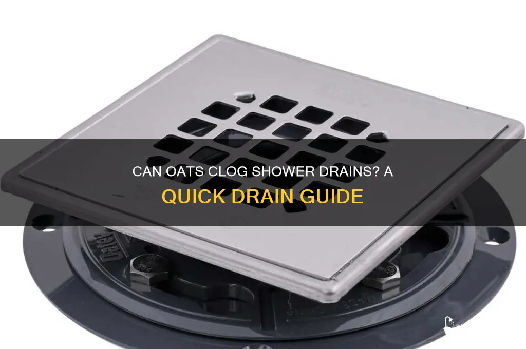 can oats go down the shower drain