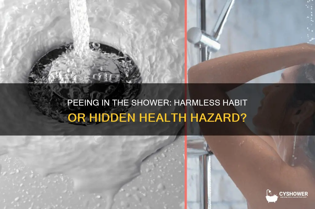 can peeing in the shower cause problems