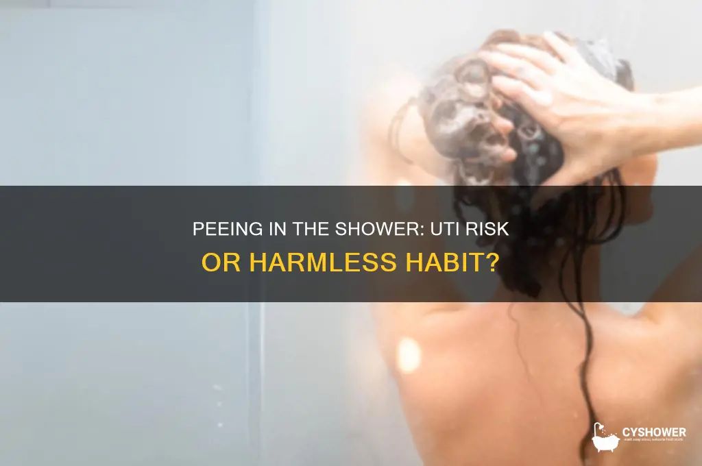 can peeing in the shower cause uti