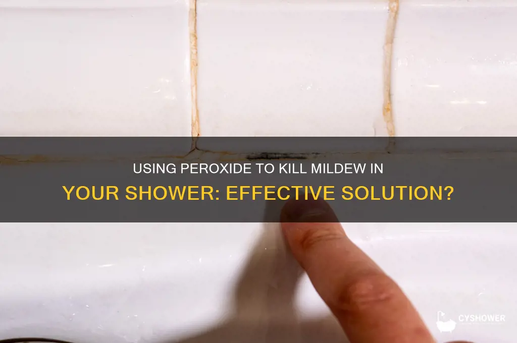 can peroxide kill mildew in the shower