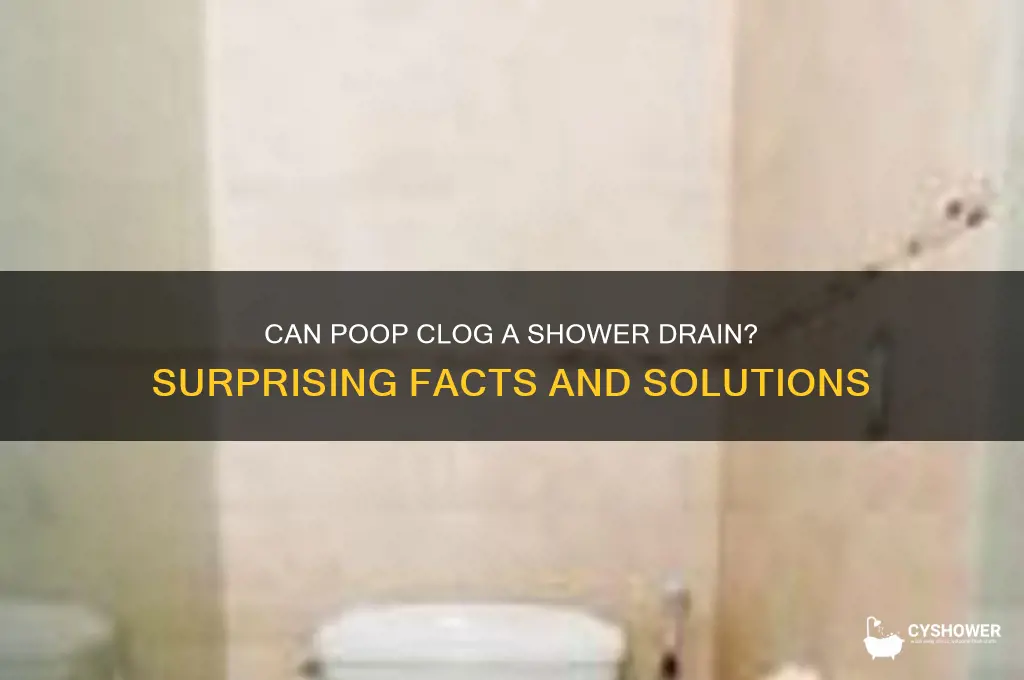 can poop clog a shower drain