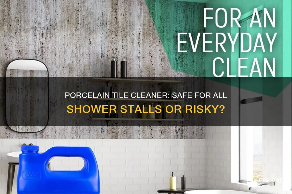can porcelain tile cleaner damage other types of shower stalls