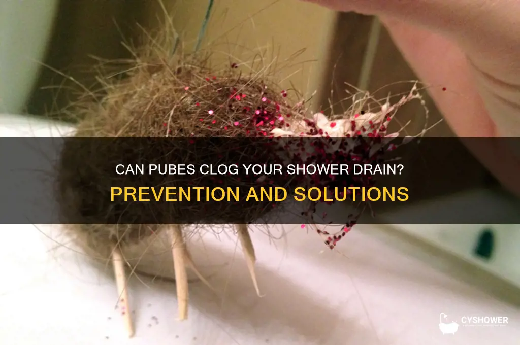 can pubes clog a shower drain