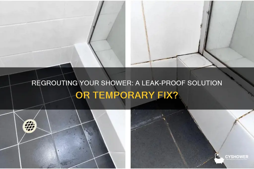 can regrouting a shower keep it from leaking