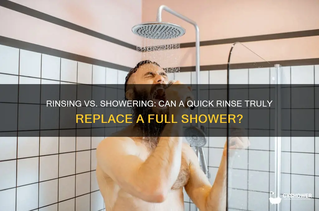 can rinsing yourself replace a shower