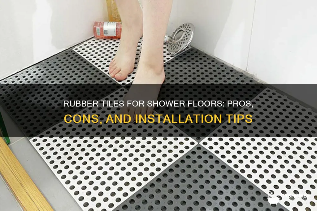 can rubber tiles be used in a shower floor