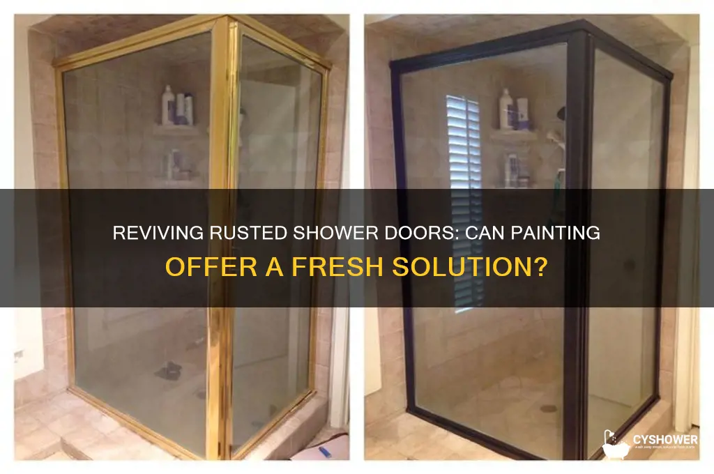 can rusted shower doors be painted