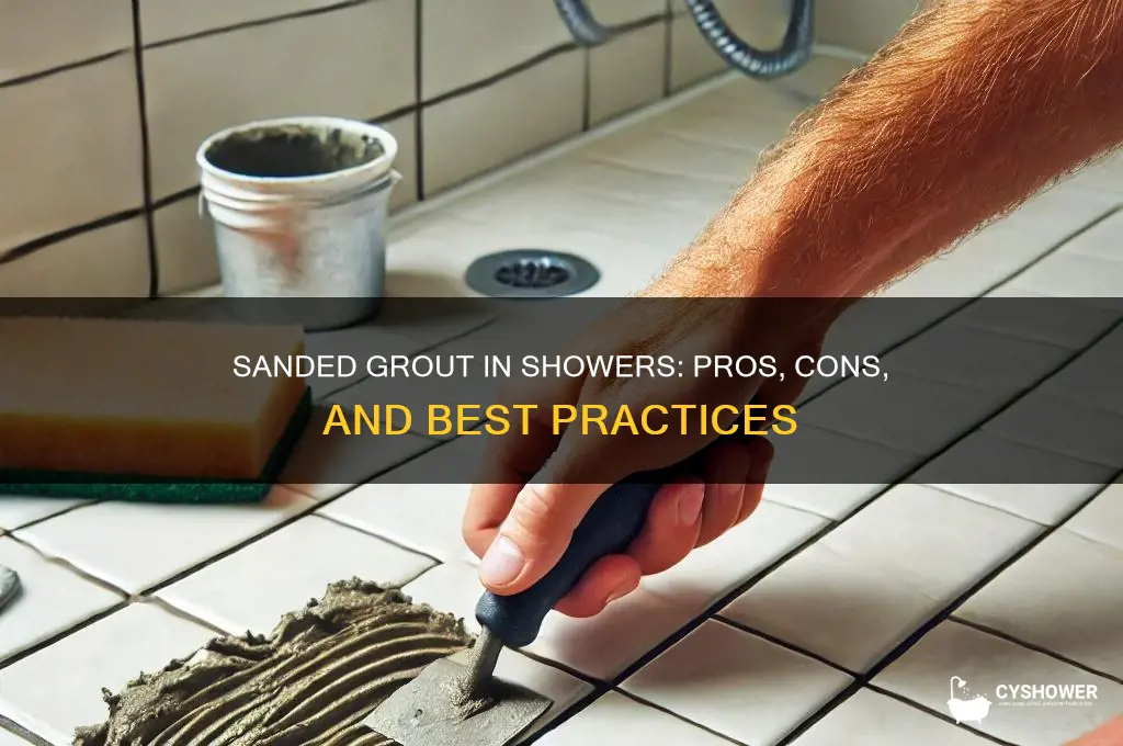 can sanded grout be used in shower tile
