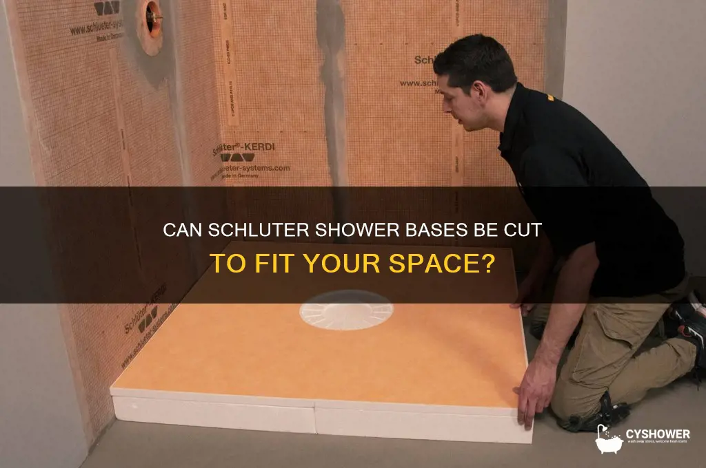 can schluter shower base be cut to fit