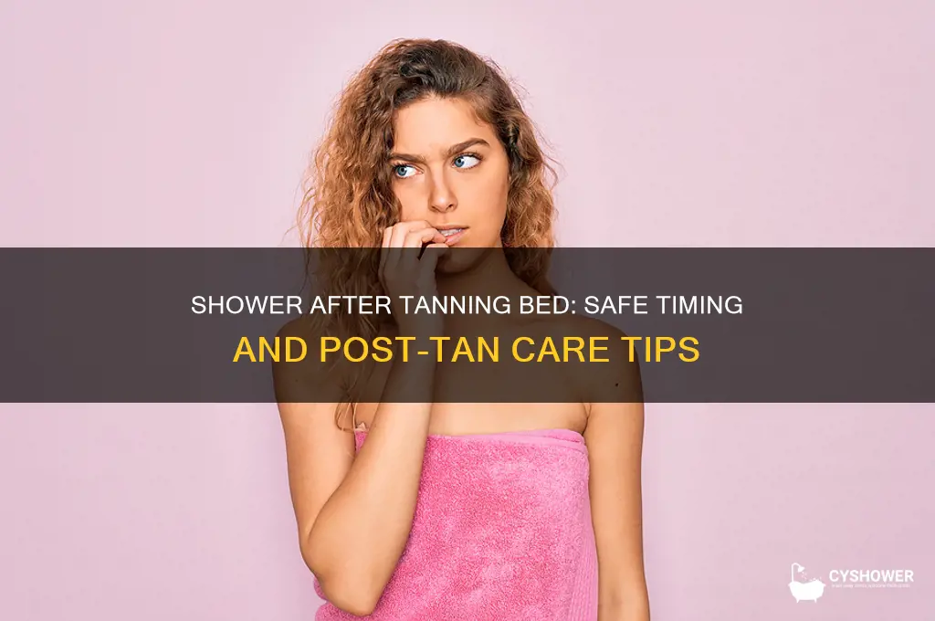 can shower after tanning bed