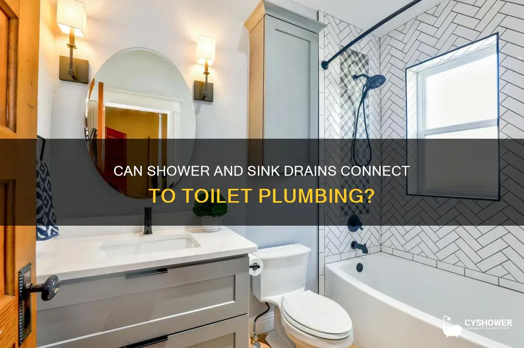 can shower and sink drain to toilet