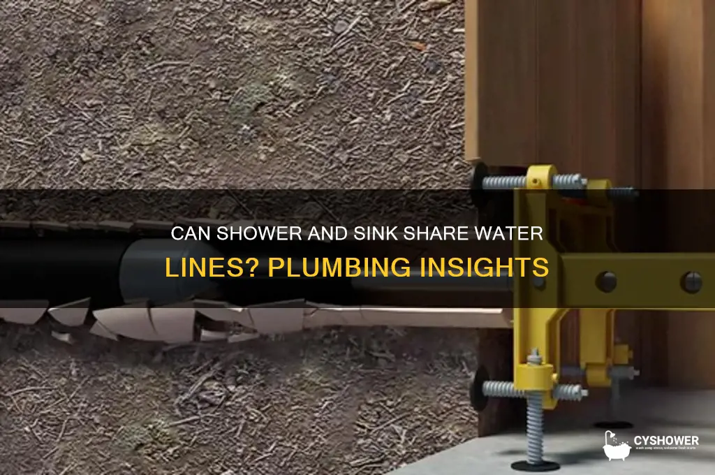 can shower and sink share water lines