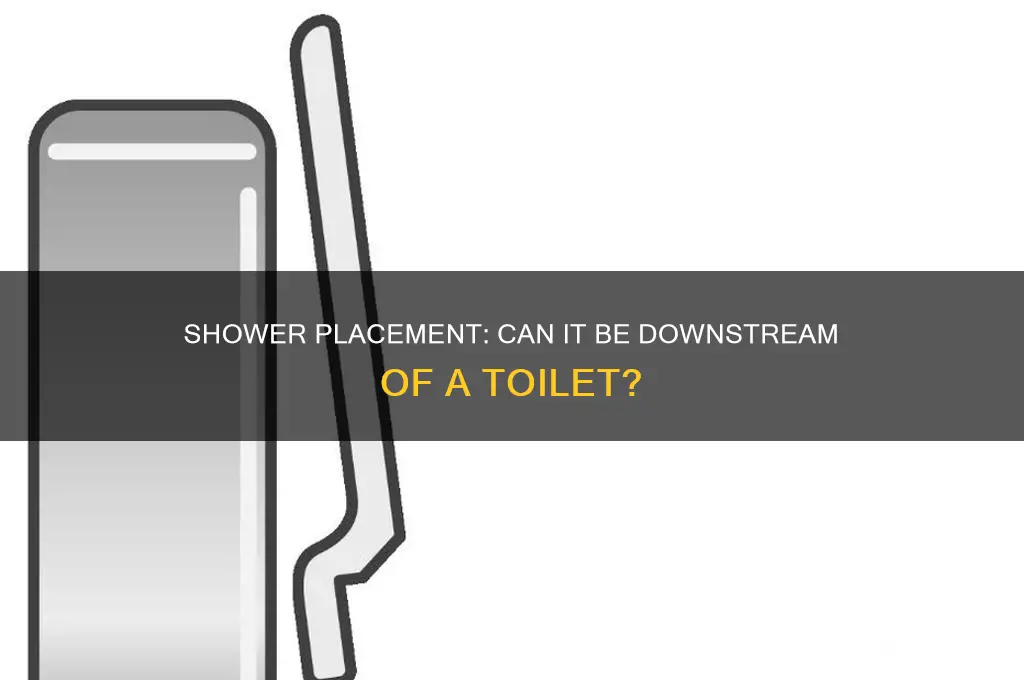can shower be downstream of toilet