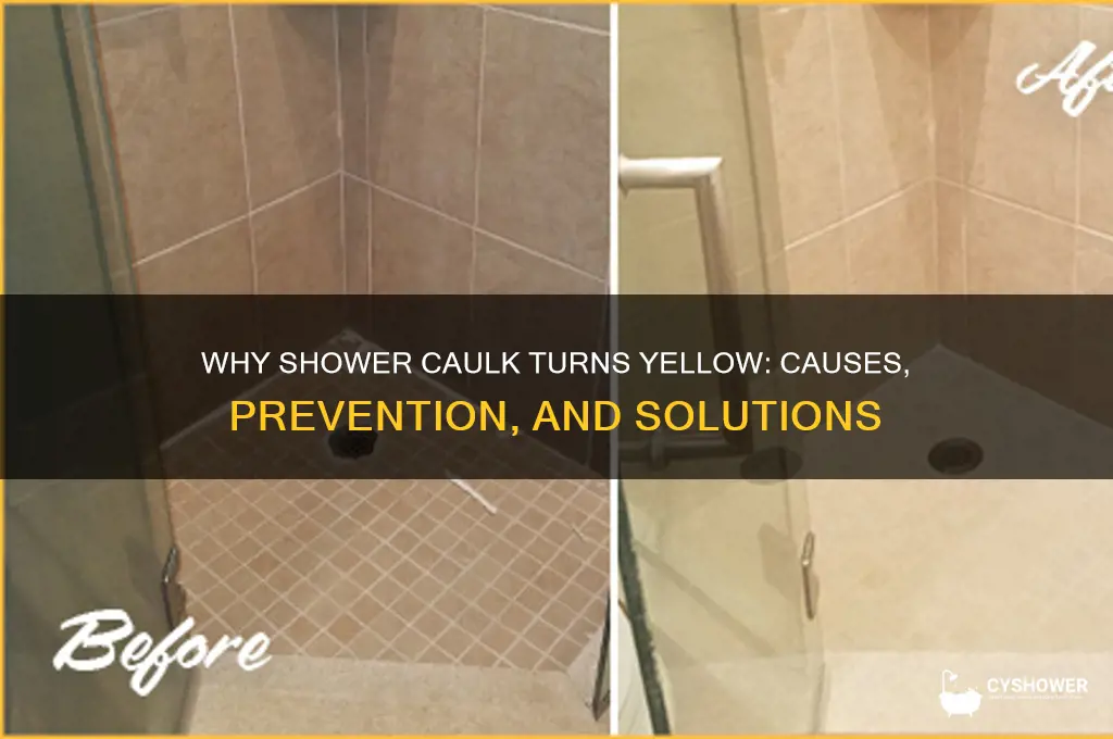 can shower caulk turn yellow