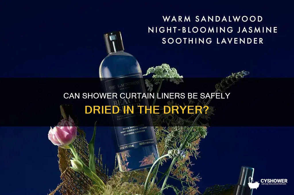can shower curtain liners be dried in dryer