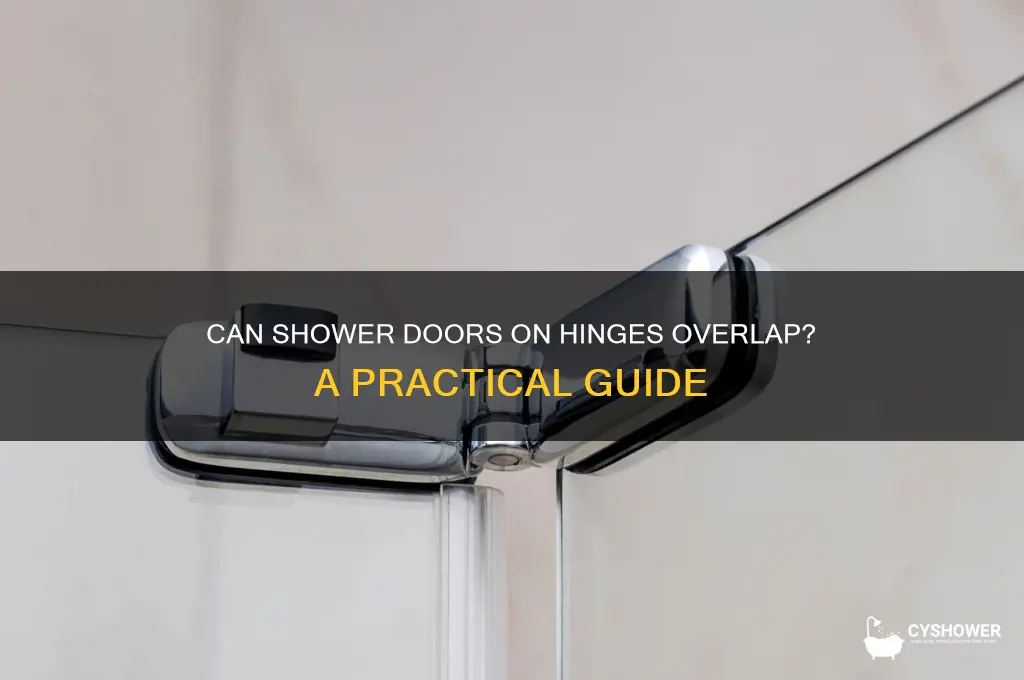 can shower doors on hinges overlap