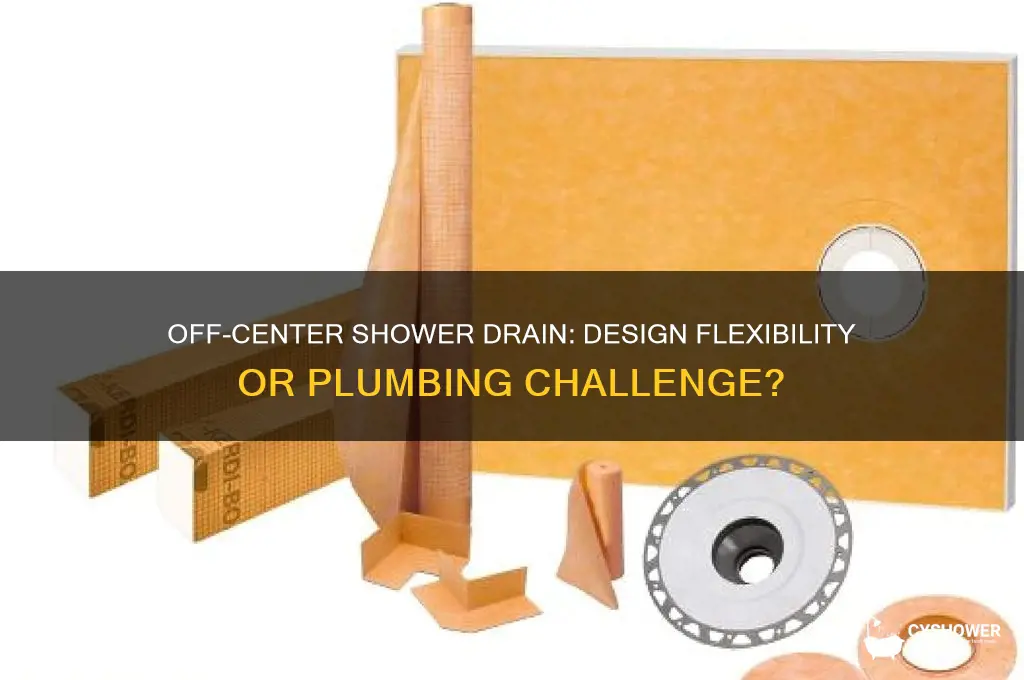 can shower drain be off center