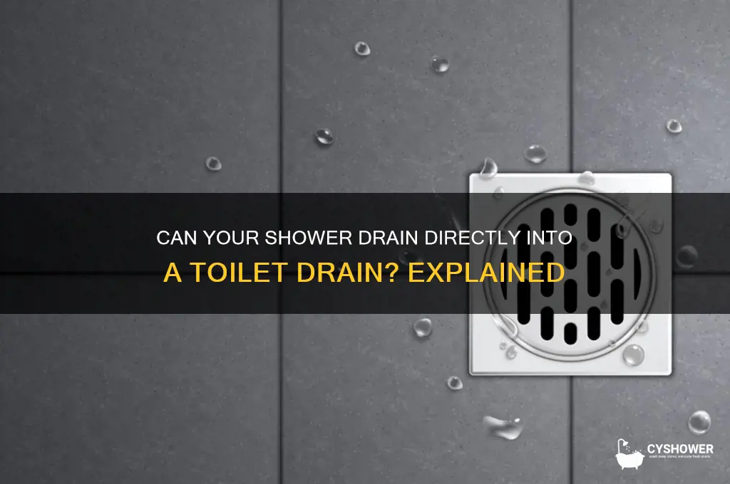 can shower drain into toilet drain