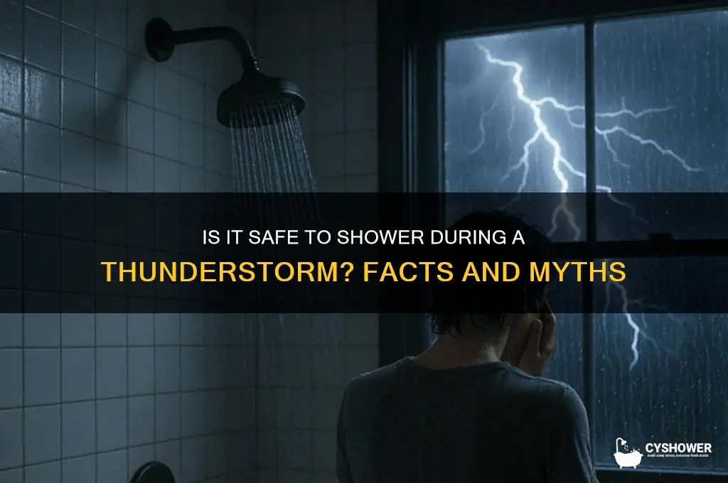 can shower during thunderstorm