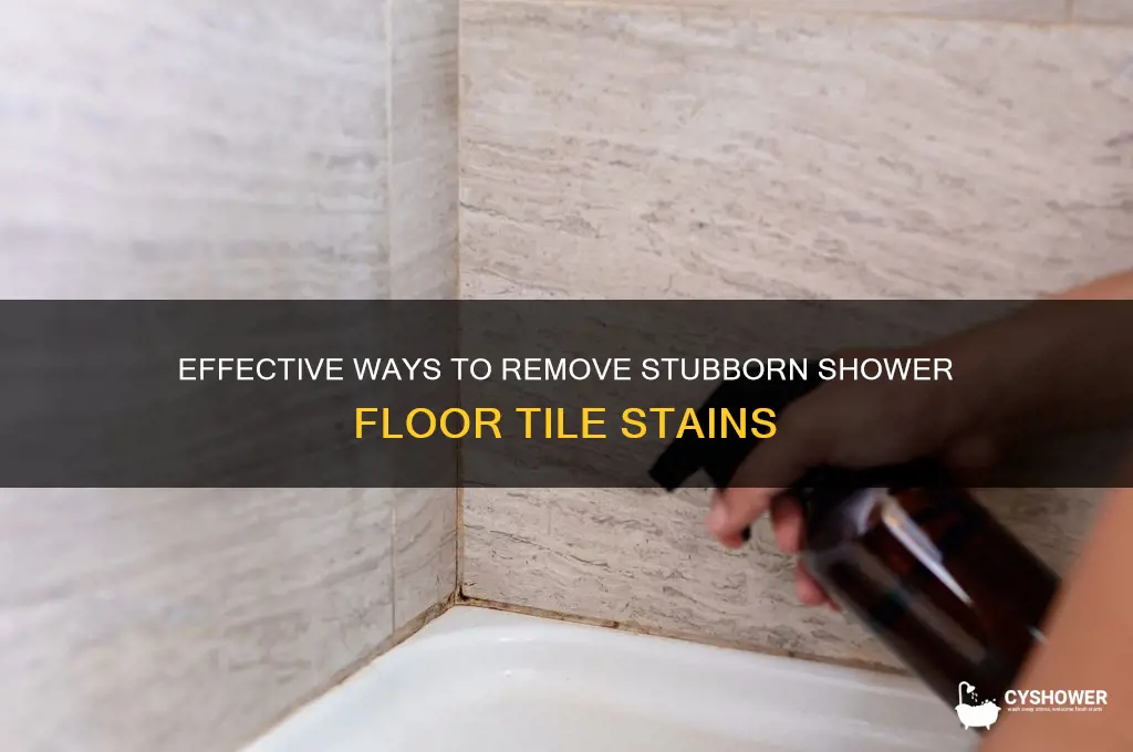 can shower floor tile stains be removed