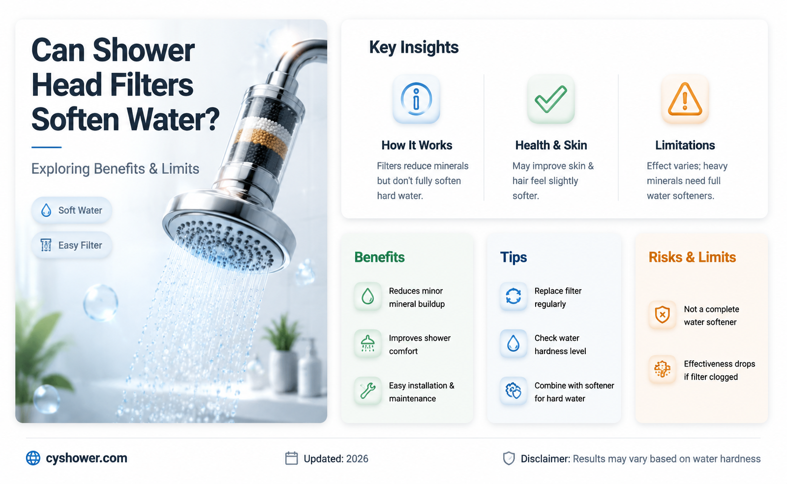 can a shower head filter soften water