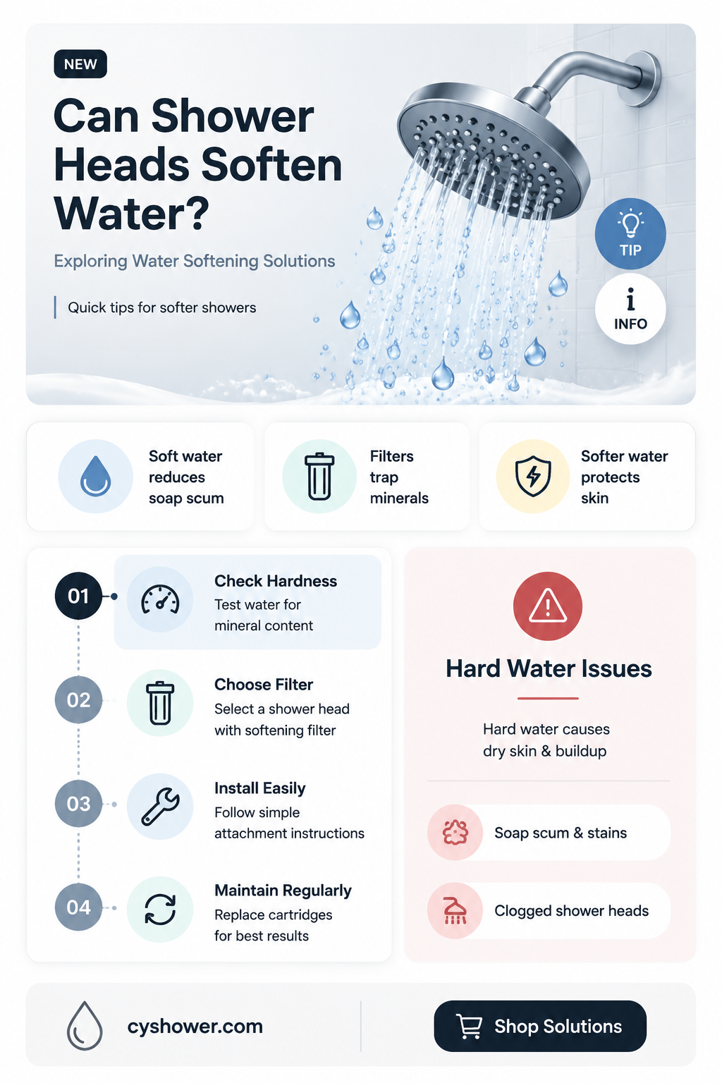 can a shower head soften water