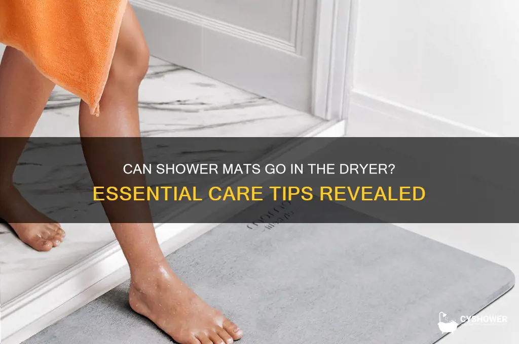 can shower mats go in the dyrer