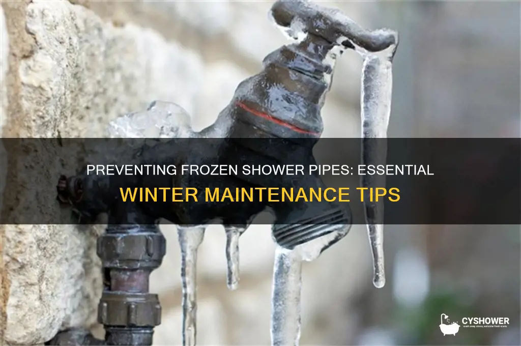can shower pipes freeze