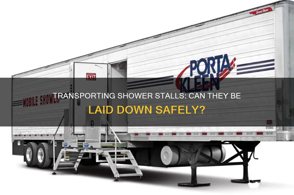 can shower stall be laid down for transport