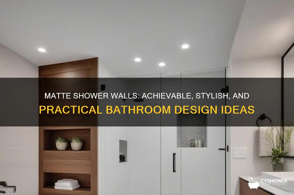 can shower walls be matte