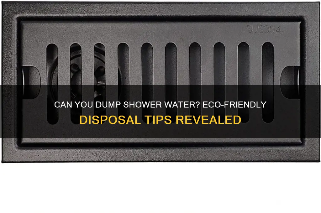 can shower water be dumped