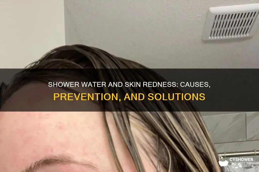 can shower water cause skin redness