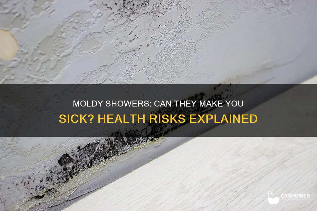 can showering in a moldy shower get you sick