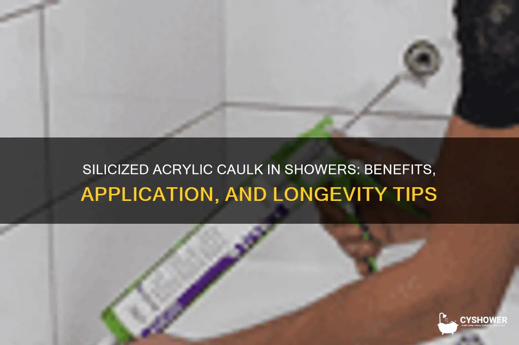 can silicized acrylic caulk in shower