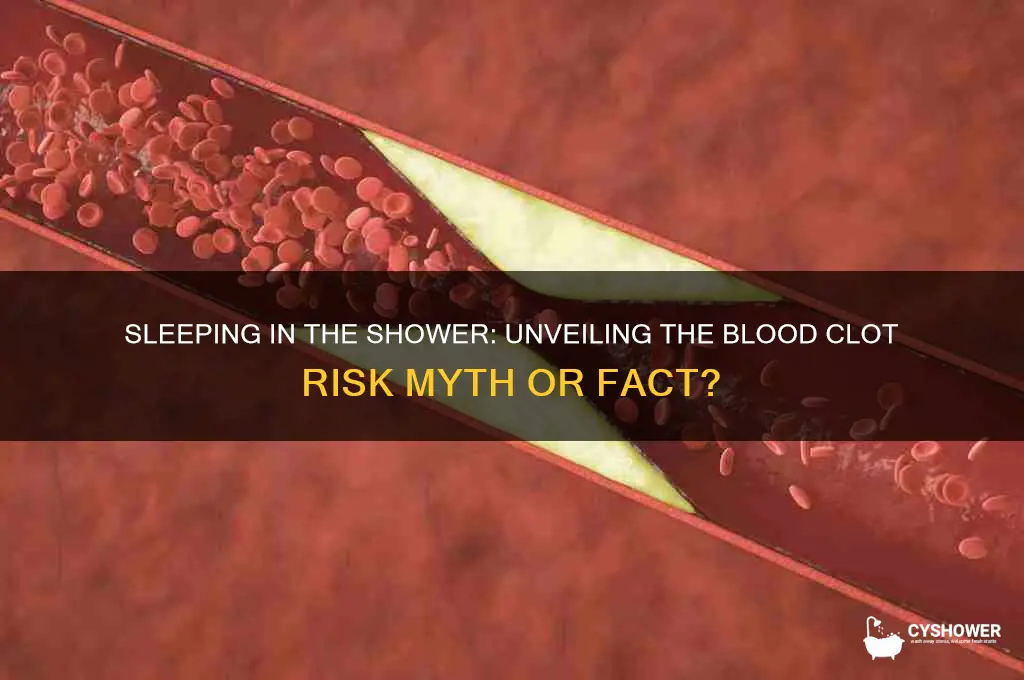 can sleeping in a shower cause blood clots