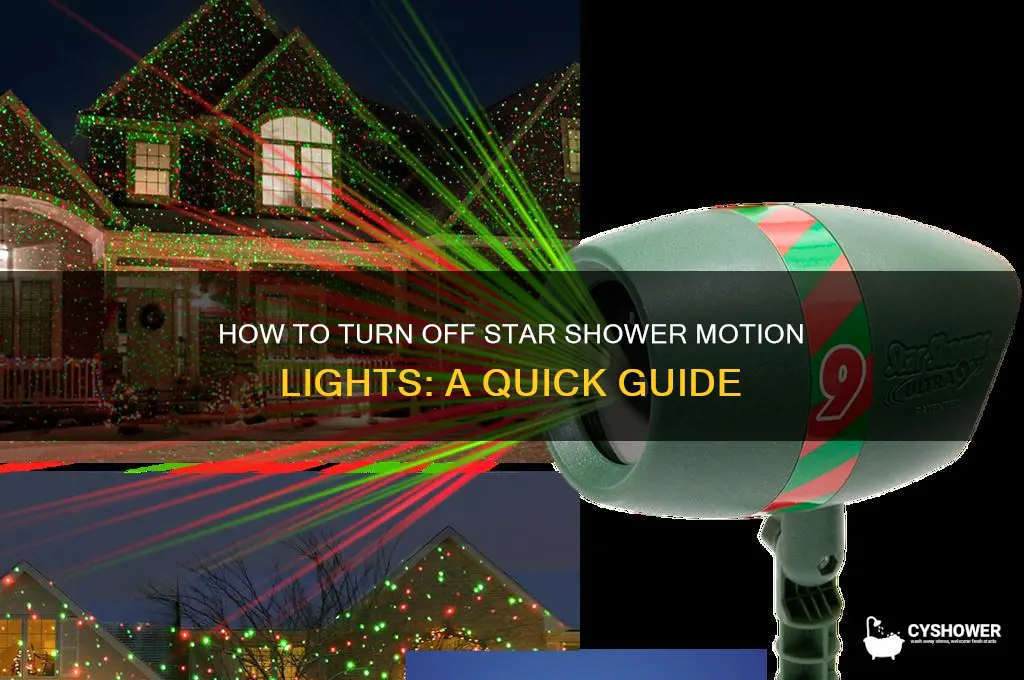 can star shower motion be turned off