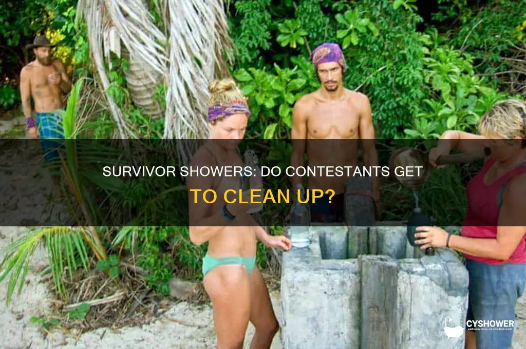 can survivor contestants shower