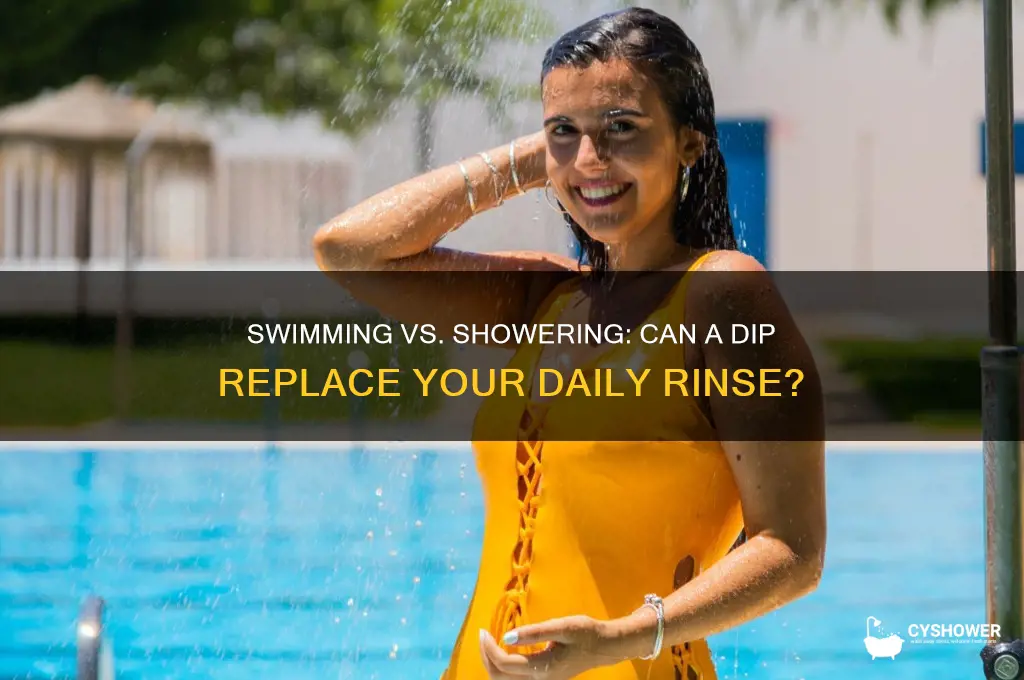 can swimming replace a shower