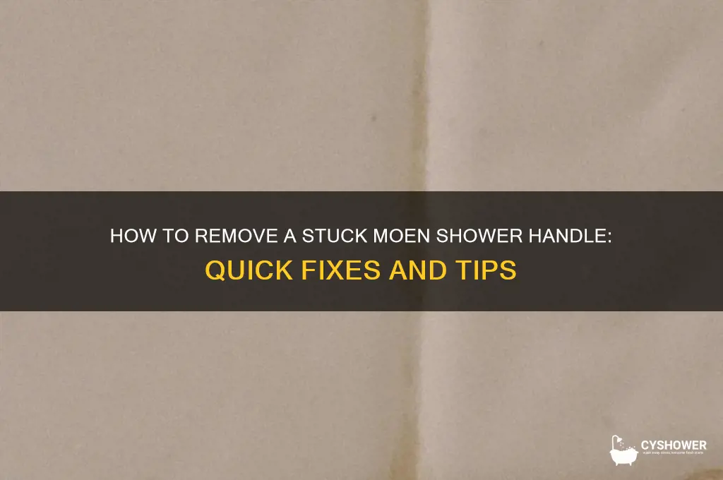 can t get moen shower handle off