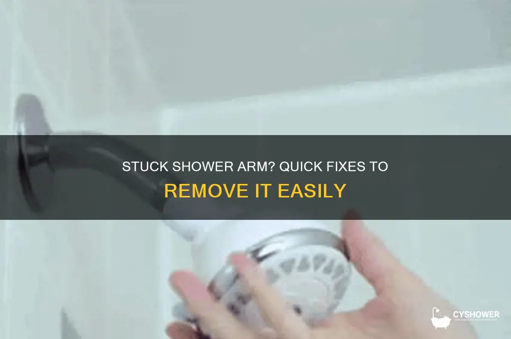 can t get shower arm off