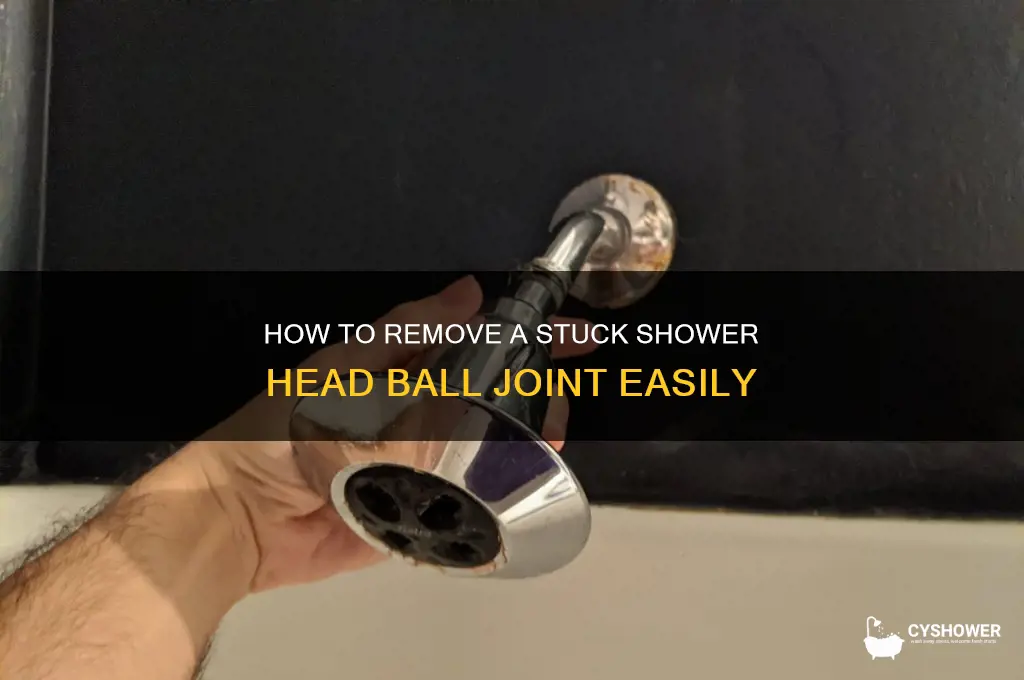 can t get shower head ball off