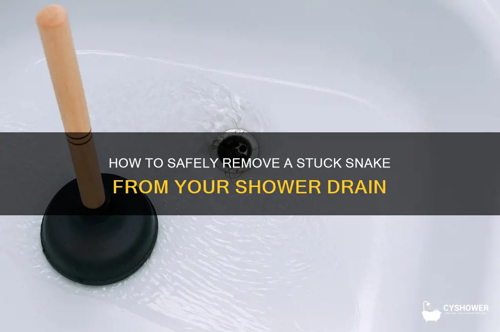 can t get snake down shower drain