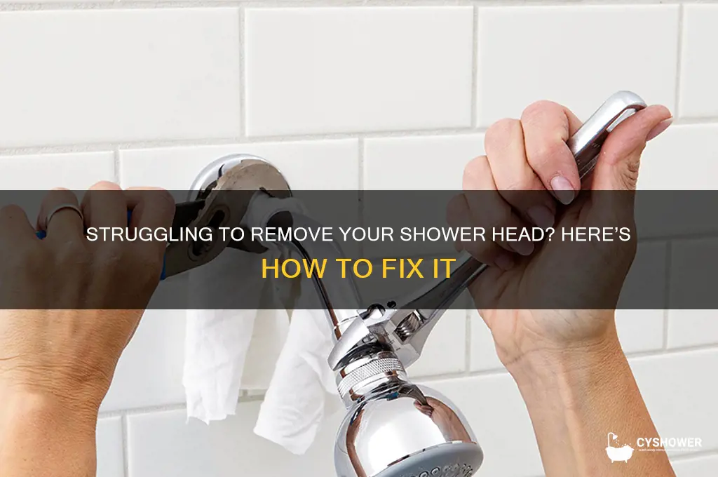 can t take shower head off
