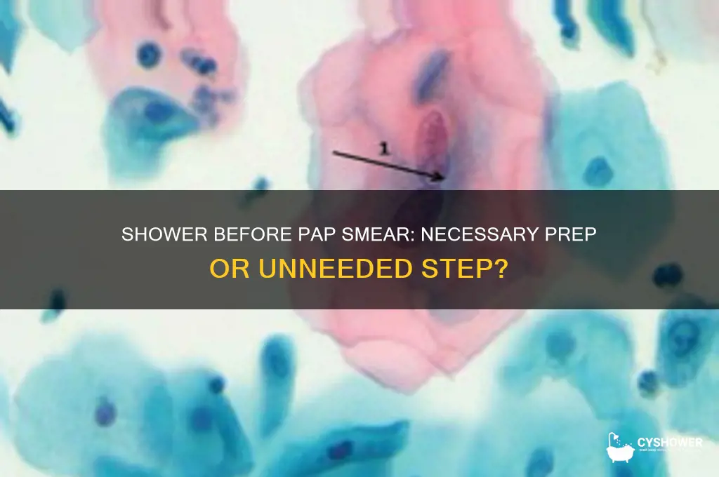 can take shower to do pap smears