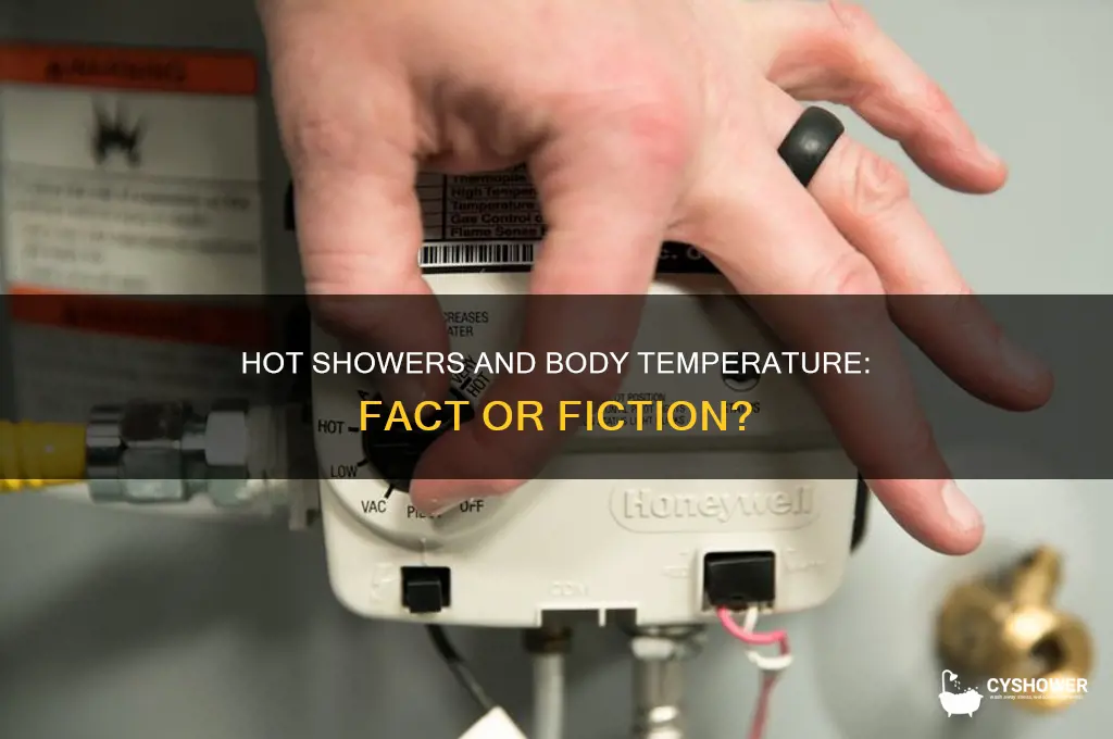 can taking a hot shower cause the temperature to rise