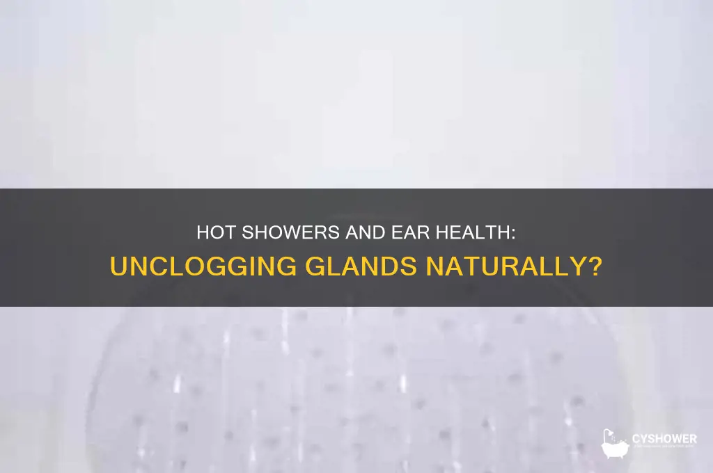 can taking a hot shower help with plug ear glands