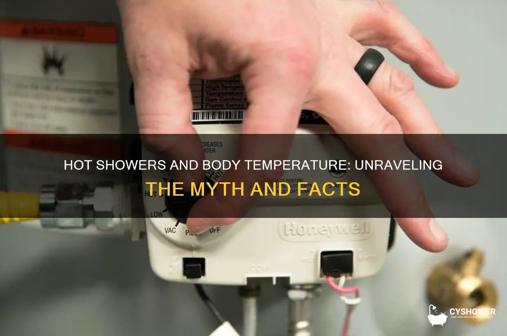 can taking a hot shower raise your temp