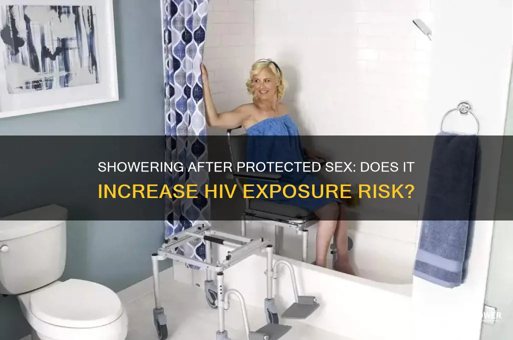 can taking a shower after protected sex expose to hiv