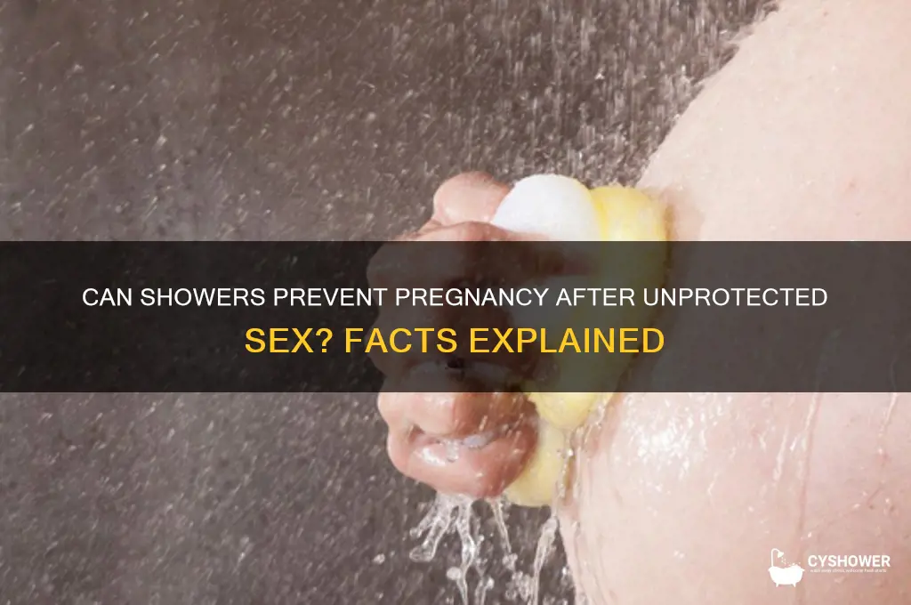 can taking a shower after unprotected sex